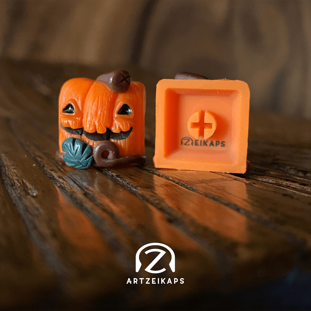 Front and Back of Lil' Huey OG artisan keycap resin keycap