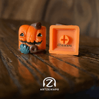 Front and Back of Lil' Huey OG artisan keycap resin keycap