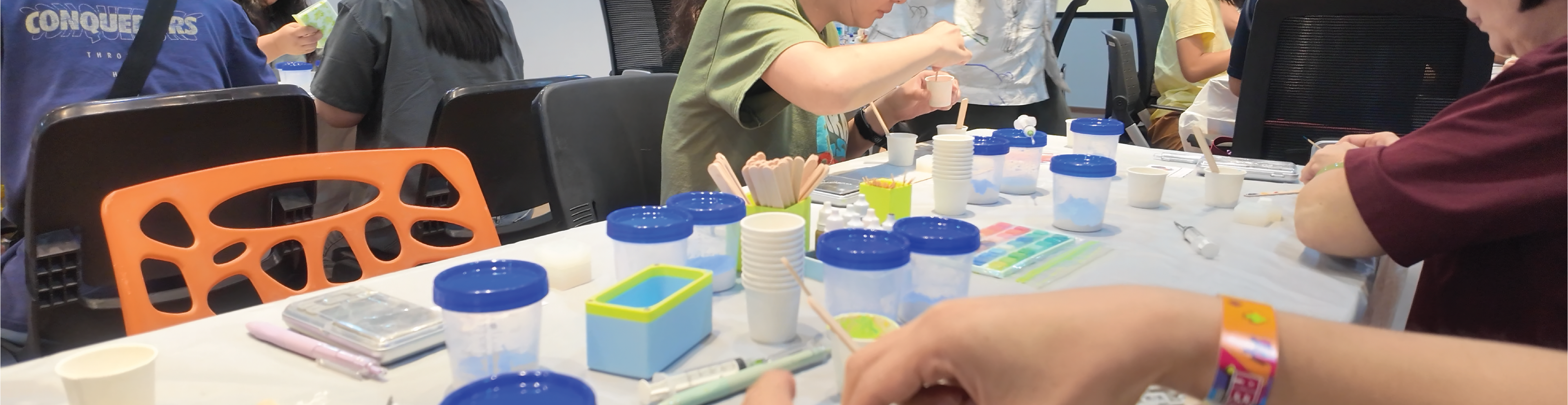 Workshop participants at Scape RePlay Festival Esc Keycap Workshop