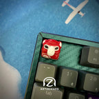 Smunkey artisan keycap SOSD 2021 fundraiser edition mounted on blue mechanical keyboard